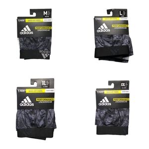 Adidas Athletic Comfort Fit Quick-Dry Preformance Mens Boxer Brief Black Floral